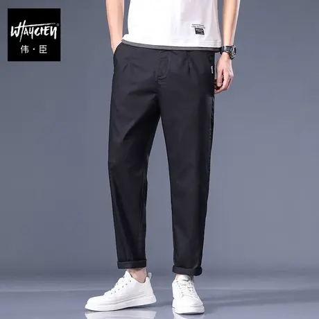 伟臣潮牌大码男装休闲裤男胖子加肥加大宽松直筒薄款长裤肥佬春夏商品大图