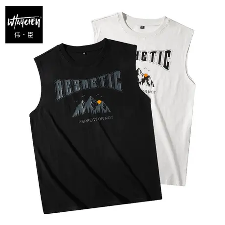 伟臣大码男装夏季汗背心肥佬加肥加大宽松纯棉坎肩胖子无袖运动潮商品大图