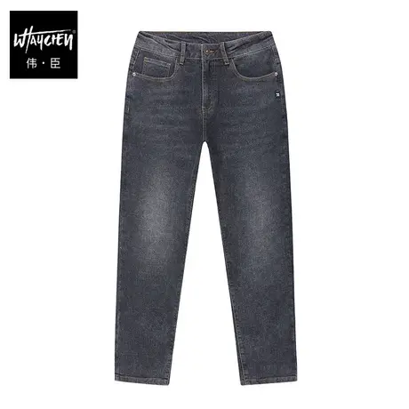 伟臣潮牌大码男装秋冬男式牛仔裤胖子加肥加大宽松肥佬水洗长裤男商品大图