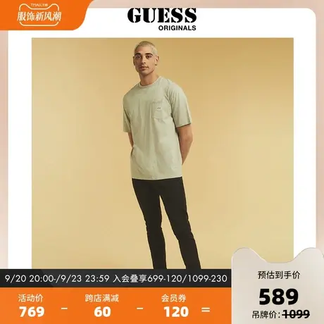 GUESS Originals男士修身直筒牛仔裤-M1GA01R4AS0商品大图