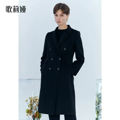 歌莉娅山羊绒双面呢大衣女冬季新款高端流行中长款外套1ADL6N33A商品大图