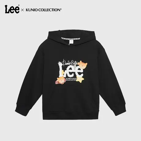 Lee童装手绘涂鸦连帽卫衣男童女童2025年秋季新款休闲宽松上衣图片