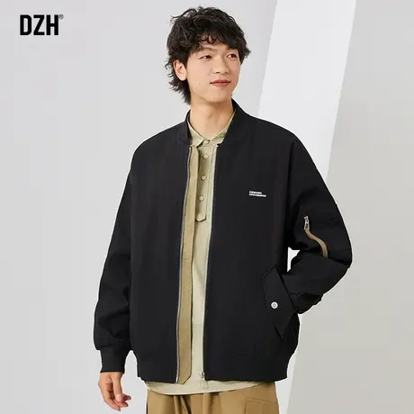 男士棒球服休闲外套男高级感痞帅男装2023新款飞行员夹克立领上衣商品大图