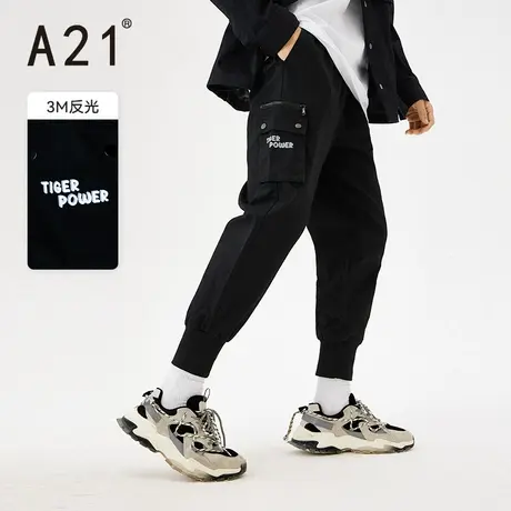 A21outlets男装束脚九分裤春季潮牌ins休闲裤街头风学生百搭裤子图片