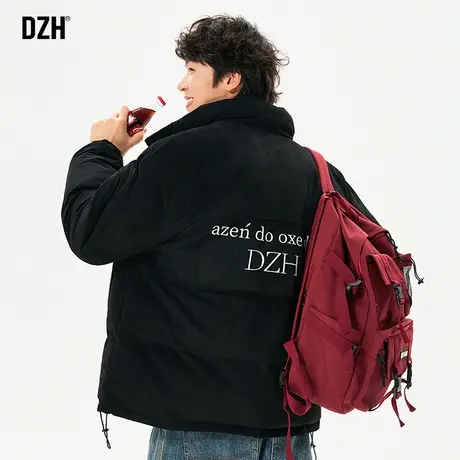 男士黑色潮牌棉服男款冬季加厚2023年新款美式棉衣高级感冬装外套商品大图