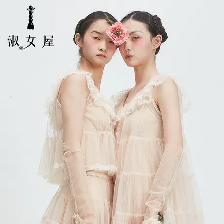 淑女屋官方旗舰店仙女的衣裳。雪纱装饰上衣图片