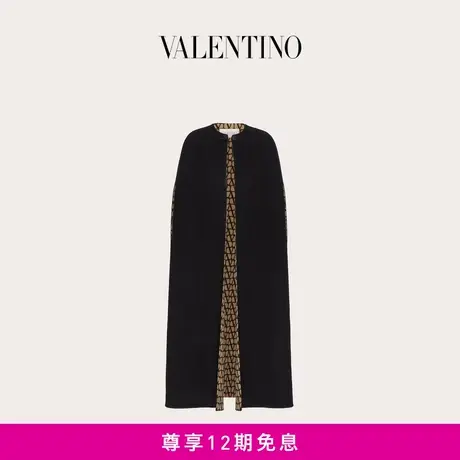 【12期免息】华伦天奴VALENTINO女士V标志披风式大衣商品大图