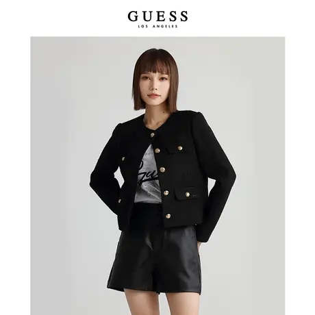 【38上新季】【秀智明星同款】GUESS 女士极简舒适小香风外套图片