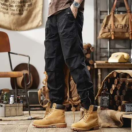 Modi Nick/摩帝尼克裤子男潮流百搭工装裤休闲裤宽松直筒潮牌裤子商品大图