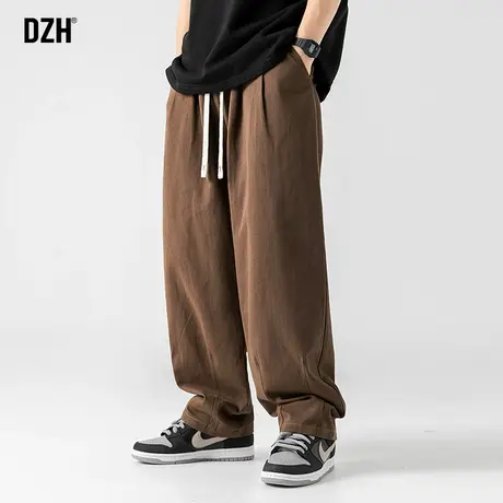 男士坠感裤子男潮牌宽松春夏休闲裤百搭2024新款直筒男裤纯棉长裤商品大图