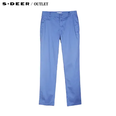 sdeer圣迪奥专柜正品百搭纯色直筒休闲长裤3280878商品大图