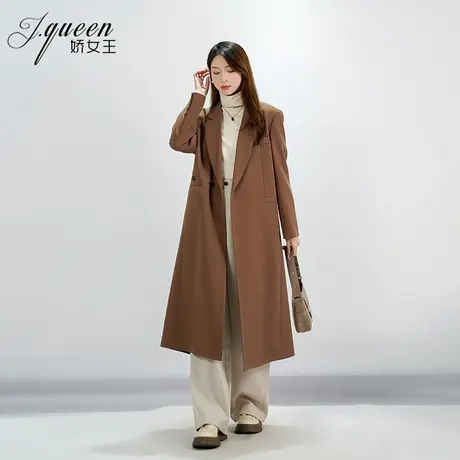 西装大衣女春秋季新款气质时尚休闲高级感宽松中长款正肩西服外套图片