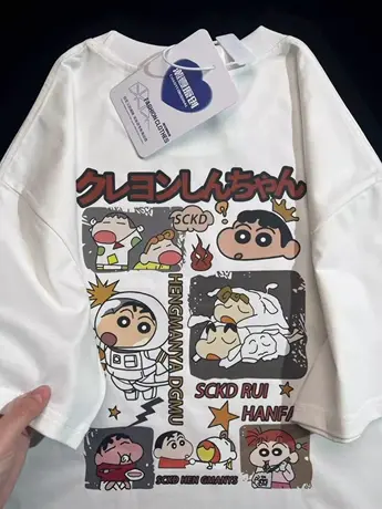 正肩短袖白色t恤女装圆领夏季春秋内搭打底衫2024年体恤女士上衣商品大图