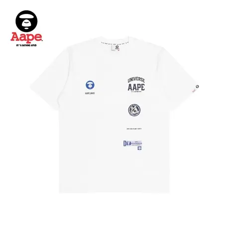 Aape旗舰店男装春夏字母印花特色酷帅宽松薄款短袖T恤1340XXK商品大图