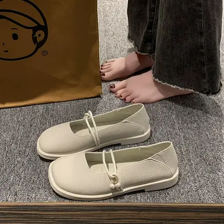 玛丽珍小皮鞋平底软底孕妇温柔单鞋女2023新款秋夏两穿一脚蹬女鞋商品大图