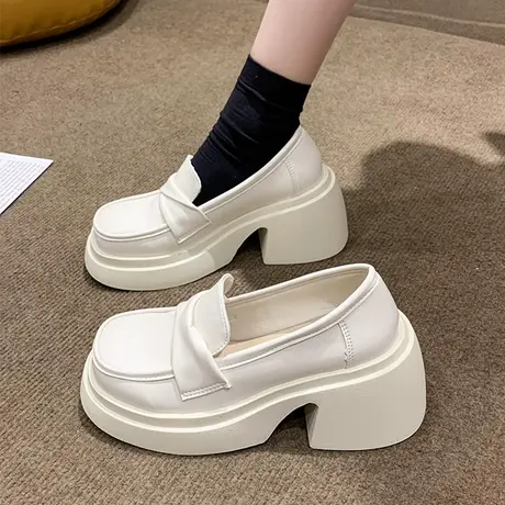 玛丽珍鞋女仙女风高跟鞋2023年粗跟百搭小皮鞋英伦风厚底乐福单鞋商品大图