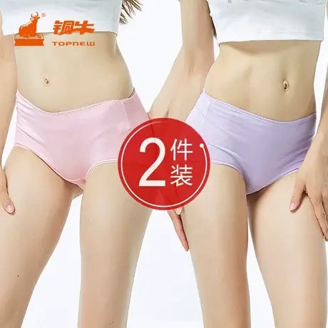 Topnew/铜牛女士内衣[2条装]春夏新款女平脚裤爽棉内裤VC020图片