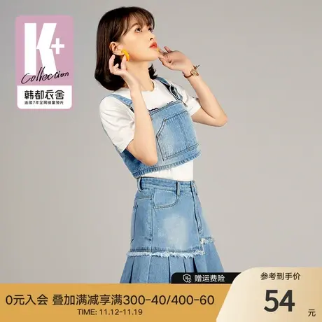 韩都衣舍牛仔吊带女夏季新款背心NFD0074图片