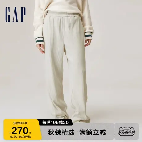 Gap女装秋季2023新款时尚高腰保暖加厚牛仔裤773265洋气锥形裤图片