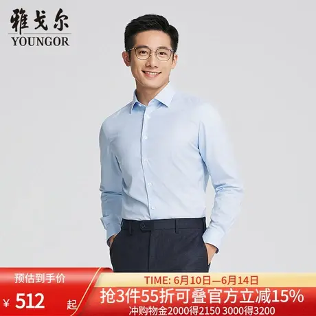 【商场同款】雅戈尔男士长袖衬衫春秋新款官方商务休闲长袖衬衫男商品大图
