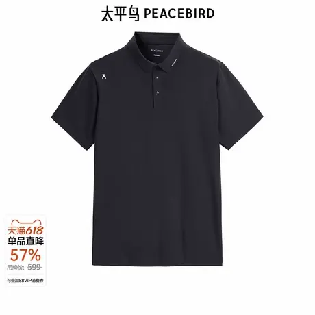 太平鸟男装 夏季新款修身翻领polo衫B1COE2506图片