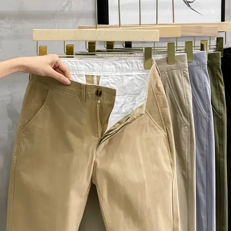 西裤男韩版潮流潮牌男士休闲裤直筒修身小脚长裤子男春秋2023新款图片