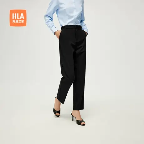 【含莱赛尔】HLA/海澜之家商务通勤修身西裤25春夏新弹力锥形女装商品大图