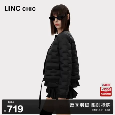 LINCCHIC金羽杰羽绒服女款2024新款短款芭蕾感轻薄羽绒服女1315Y商品大图