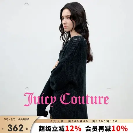 Juicy Couture橘滋针织衫女2025年秋季新款时尚镂空系带慵懒上衣商品大图