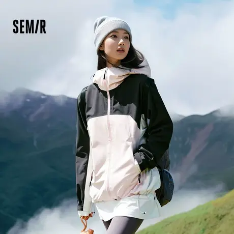防护外套|商场同款森马外套女防风防雨透湿2025秋新款耐磨冲锋衣商品大图