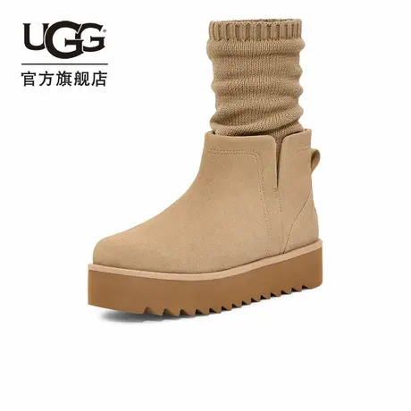 UGG春季新款男女同款时尚舒适纯色厚底短袜套短靴雪地靴 1170712商品大图