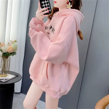 圣诞鹿角加绒加厚卫衣女秋冬2022新款宽松设计感洋气时尚爆款外套商品大图