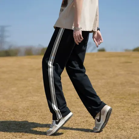 唐狮运动裤男士春夏季薄款阔腿裤卫裤宽松休闲裤子男潮牌图片