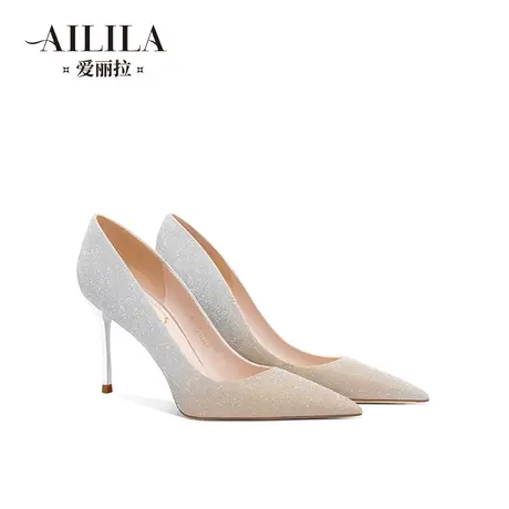 爱丽拉绝美结婚鞋女2025新款春季秀禾婚纱两穿新娘高跟鞋平时可穿图片