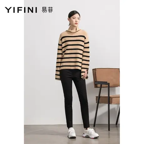 Yifini/易菲外穿踩脚小脚羽绒裤女冬新款加厚弹力保暖修身休闲裤商品大图