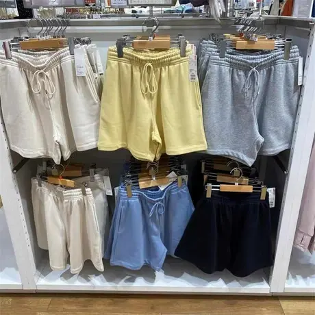 2023夏装新款韩版休闲宽松运动短裤卫裤直筒裤松紧腰系带休闲裤女商品大图