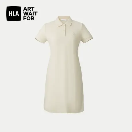 HLA/海澜之家时尚都市Polo裙2024春夏新款翻领商务气质裙子女装商品大图