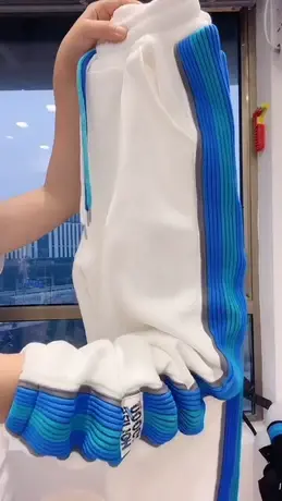 个性侧边拼色设计运动休闲裤女春秋新款高腰宽松显瘦束脚卫裤子潮商品大图