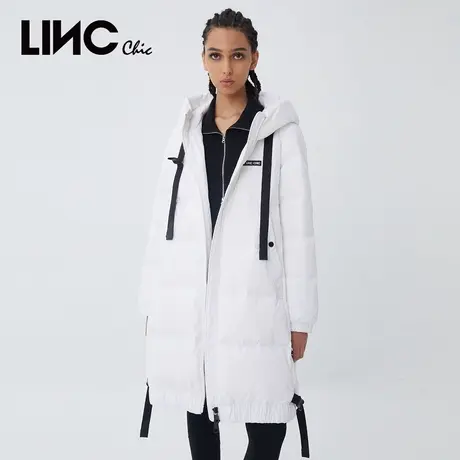 LINC金羽杰羽绒服女2023年冬季新款反季断码女士中长款女款面包服商品大图