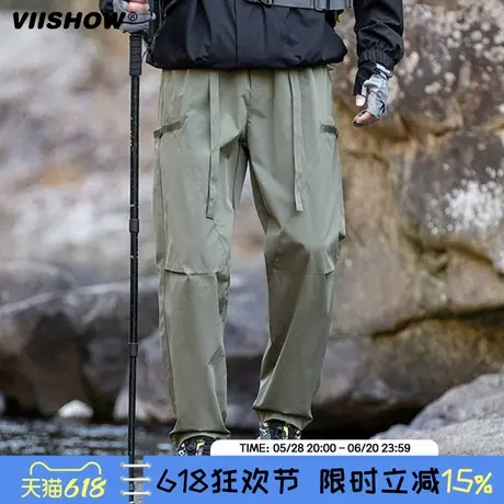 VIISHOW户外冲锋裤男士春季潮牌美式宽松直筒工装休闲长裤工装裤商品大图