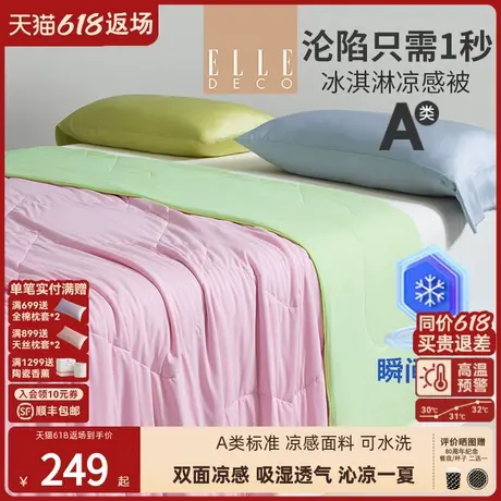 ELLE DECO涅华塔A类空调被夏季新品双面冷感被可水洗冰丝凉感被子商品大图