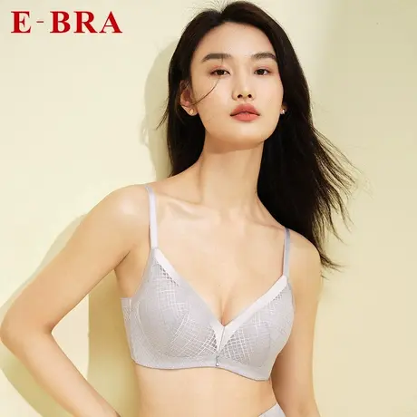 安莉芳旗下E-BRA蕾丝性感无钢圈文胸女小胸聚拢无痕内衣KB00221商品大图