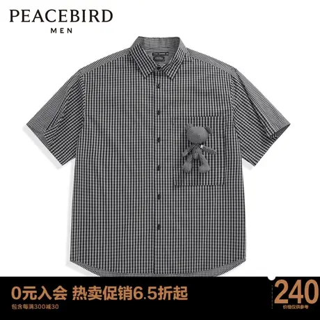 太平鸟男装 休闲时尚外穿短袖式衬衫B1CJC2311图片
