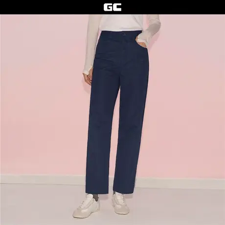 GC2025秋冬新款裤子女装品牌刺绣通勤女裤中腰锥形休闲裤12415006商品大图
