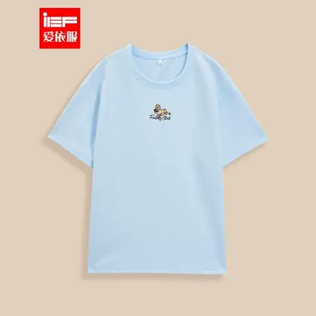 IEF/爱依服上衣2025夏季新款美式时尚趣味印花休闲宽松百搭中T恤商品大图
