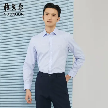 【商场同款】雅戈尔衬衫秋季官方商务休闲高级免烫通勤长袖衬衣商品大图