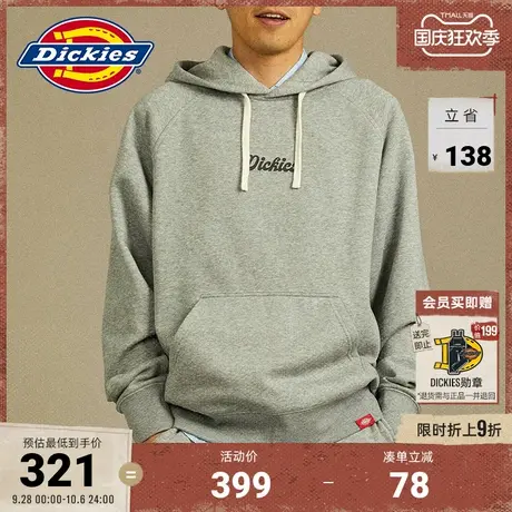 Dickies23秋冬新款男女情侣休闲连帽印花加绒美式卫衣图片