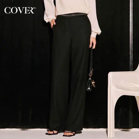 COVER秋季醋酸织带休闲商务西裤图片