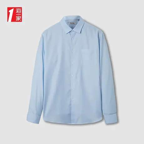 海一家正装商务职业衬衣简约品质休闲长袖衬衫男商品大图