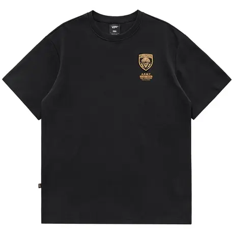 VIP夏季刺绣短袖t恤男美式复古重磅正肩体恤vintage半袖宽松上衣商品大图